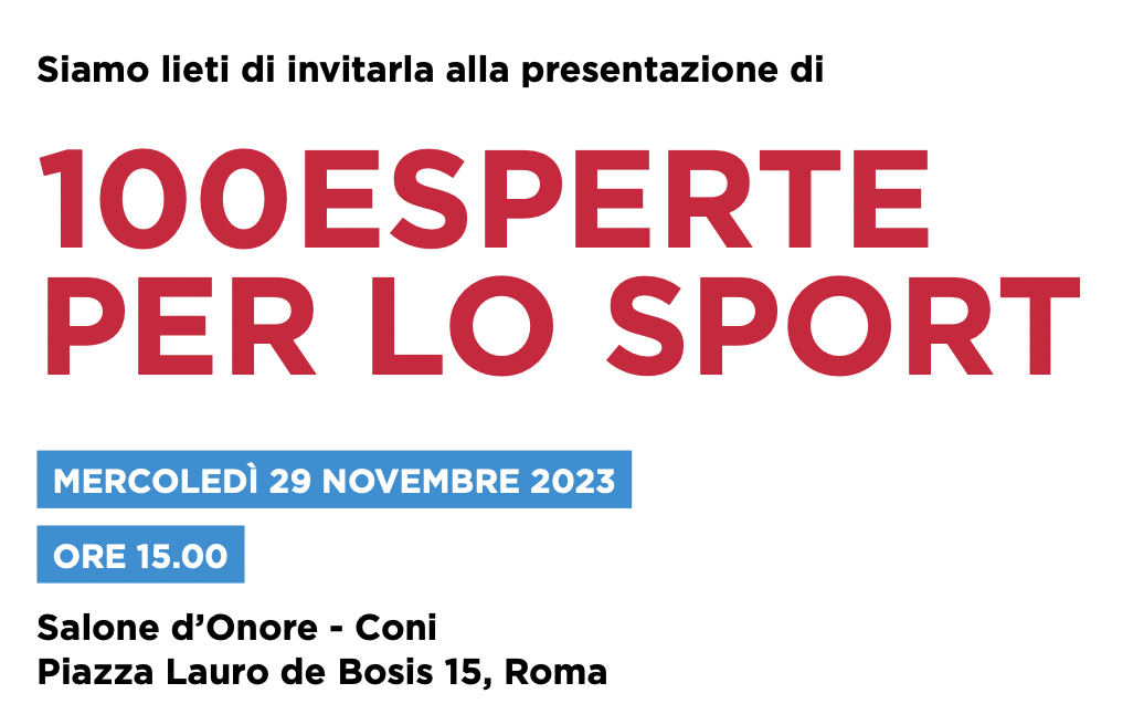 Presentazione 100esperte per lo sport